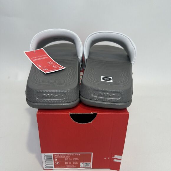 Nike Max Cirro Slides Sandals “White Gray Orange Platinum” 2024 - Picture 4 of 5
